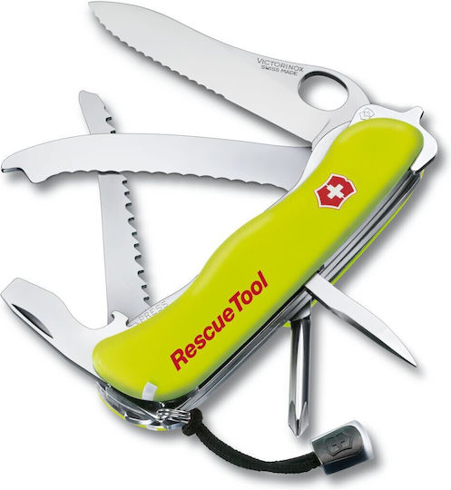 Victorinox Rescue Tool Mw Швейцарско Армейско Ножче Жълто в Калъф