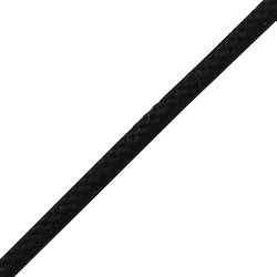 Șiret Tricotat Acrilic Negru 0,8cm Metru