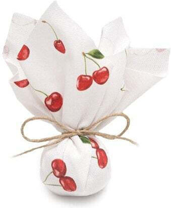 Μαντηλι Βαμβακερο Σχεδιο Κερασια 27x27cm Σετ 25 Τεμαχιων