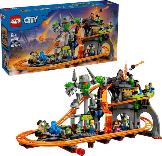 LEGO Lego-Stadt Lava Land Achterbahn Park Für 8+ Jahre 1165Stücke