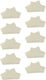 10x Microfiber Cloth Glasses Beige 18x15