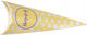 Cone Box Yellow Dots Happy 19cm 1pc