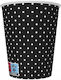 Black White Polka Dot Paper Cups 250ml 8pcs