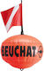Beuchat Шамандура За Гмуркане Round Buoy + Въже