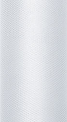 Smooth Light Gray Tulle 15cm X 9m 1pc