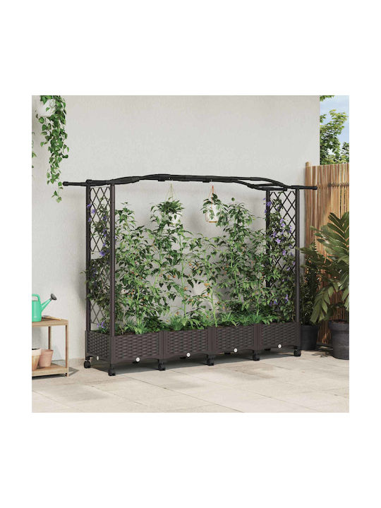 vidaXL Kunststoff Blumenkasten Braune 207x40x129cm