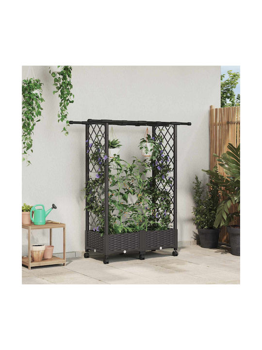 vidaXL Kunststoff Blumenkasten Braun 122,5x40x127cm