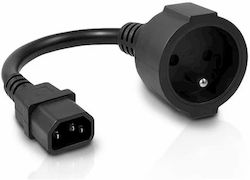 LTC Power Stecker-Adapter 16a 230v C14 Ups 15cm LTC Power Stecker-Adapter 16a 230v C14 Ups 15cm
