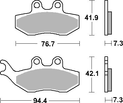 Sbs Brake Pads Kh194 Street Standard Ceramic Color Black