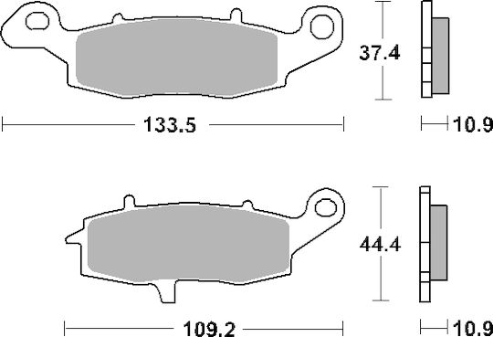 Sbs Мотоциклетни Накладки Kh231/2 Street Standard Керамични Черен Цвят