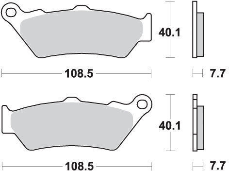 SBS Motorradbremsbeläge Kh209 Kh209/2 Straße Standard Keramik Schwarze Farbe