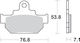 Sbs Brake Pads Kh106 Street Standard Ceramic Black Color