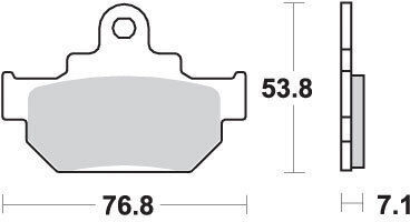 Sbs Brake Pads Kh106 Street Standard Ceramic Black Color