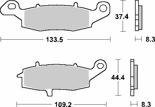 Sbs Brake Pads Kh231 Street Standard Ceramic Black