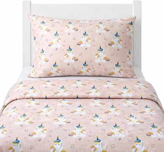 Astron Italy Kids Sheets Set Single Cotton Unicorn Donuts Unicorn Donuts 170x260cm 3 Pieces