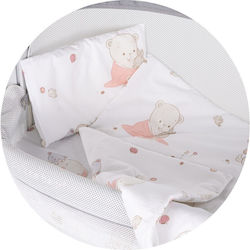 Chipolino Baby Bettwäsche-Set Für Wiege Kaninchen Rosa 4 Stücke