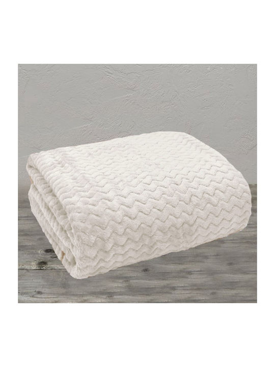 To megalo pazari Fleece Blanket Single 160x220cm White