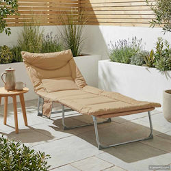vidaXL Klappbare Strandliegen Beige vidaXL Klappbare Strandliegen Beige