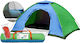 Summertiempo Καλοκαιρινή Σκηνή Camping Μπλε για 4 Άτομα 250x200x150εκ.