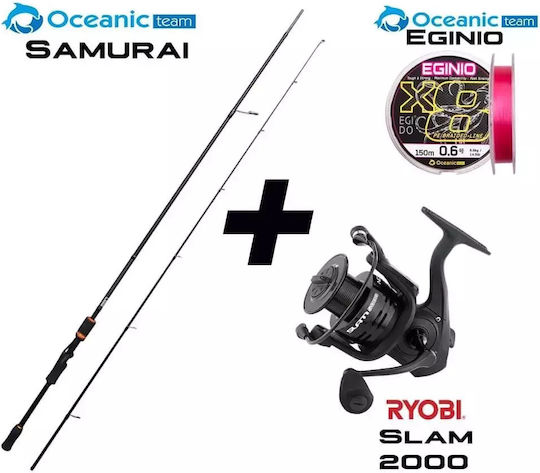 Oceanic Samurai & Ryobi Slam 2000 Καλάμι Ψαρέματος για Eging 2.68m με Μηχανισμό
