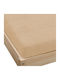 KZ Double Fitted Sheet 140x200cm Beige