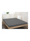KZ Karo Bettlaken Einzel mit Gummibettlaken 90x200cm Graphit