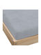 KZ King Size Bettlaken mit Gummibettlaken 200x220cm Grau