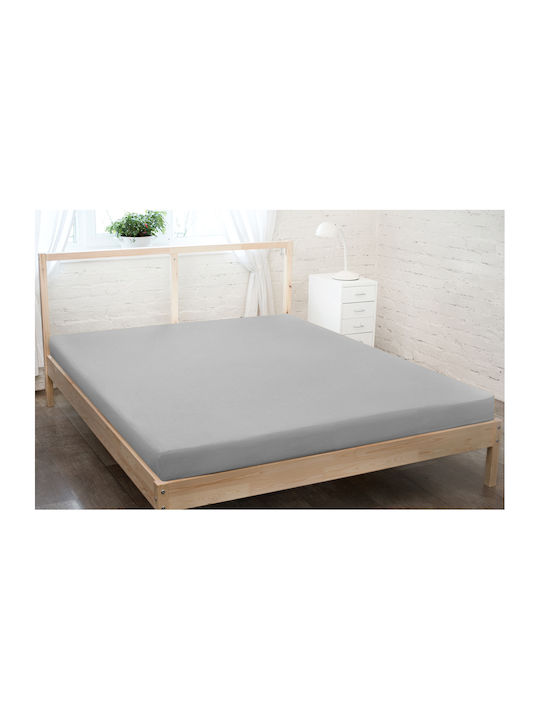 KZ Чаршаф King Size с Еластична Лента 180x200см Сив