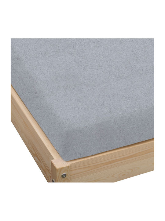KZ Σεντόνι Υπέρδιπλο με Λάστιχο 160x200εκ. Gray