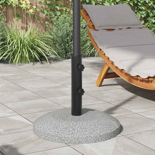 vidaXL Collapsible Umbrella Stand Concrete with Wheels Black 40x40cm