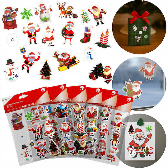 Weihnachts-Gel Fensteraufkleber Mix Vergionic