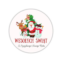 Christmas Stickers Candle No 8 4 Pieces