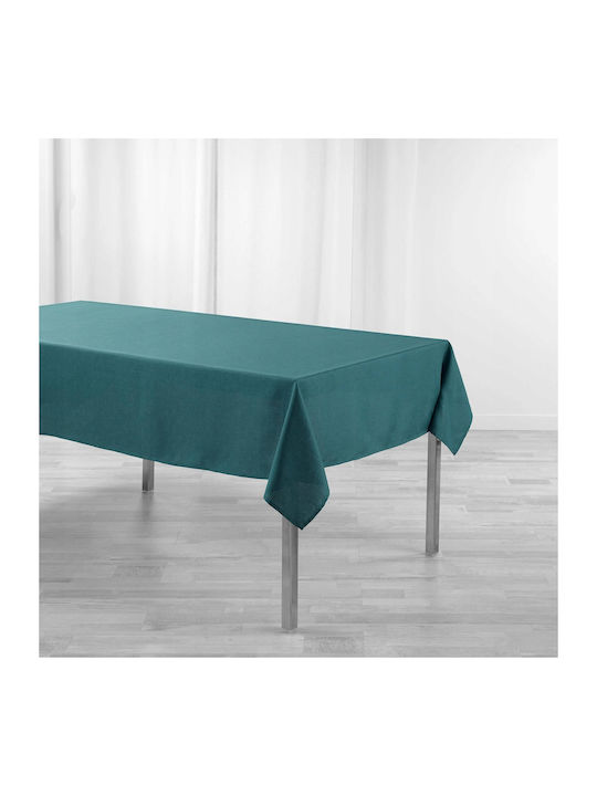 Douceur d'Intérieur Newton Stain Resistant Petrol Blue Tablecloth 140x250cm