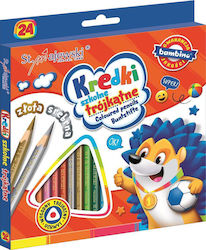 Bambino Triangular School Pencils 24 Colors St-kxx-p24x-080-stxx-st Bambino Triangular School Pencils 24 Colors St-kxx-p24x-080-stxx-st