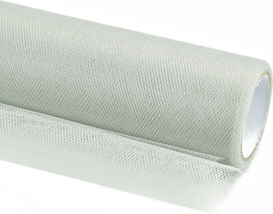 PartyDeco Dekorationsstoff Tüll 30x900cm Grau