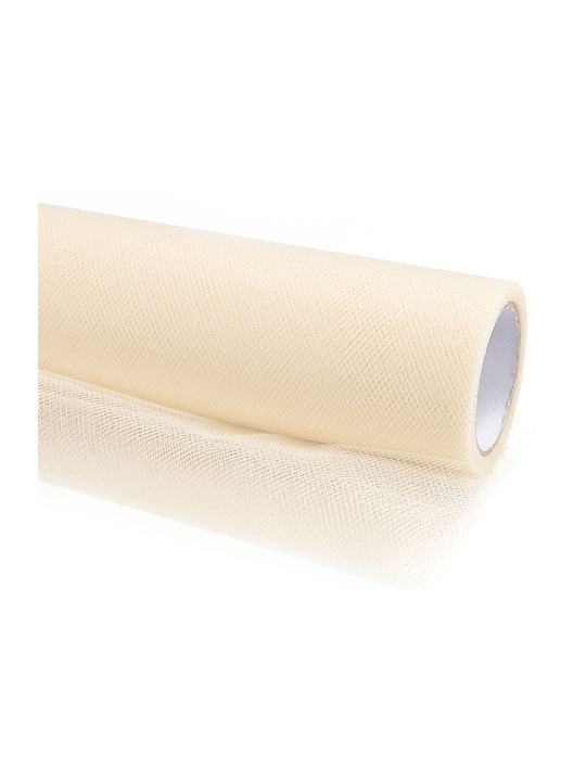PartyDeco Ύφασμα Διακόσμησης Τούλι 15x900εκ. Cream PartyDeco Ύφασμα Διακόσμησης Τούλι 15x900εκ. Cream
