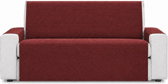Pucioasa Elastic Cover for Two Seater Sofa in Burgundy