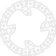 Moto-master Nitro Rear Brake Disc Kawasaki Kxf 450 2019 250mm