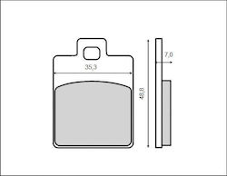Brenta Brake Pads Kh260 Organic Scooters Peugeot Piaggio Sym Vespa Ft 3014