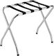 Metallic Foldable Hotel Luggage Rack Silver Foldable