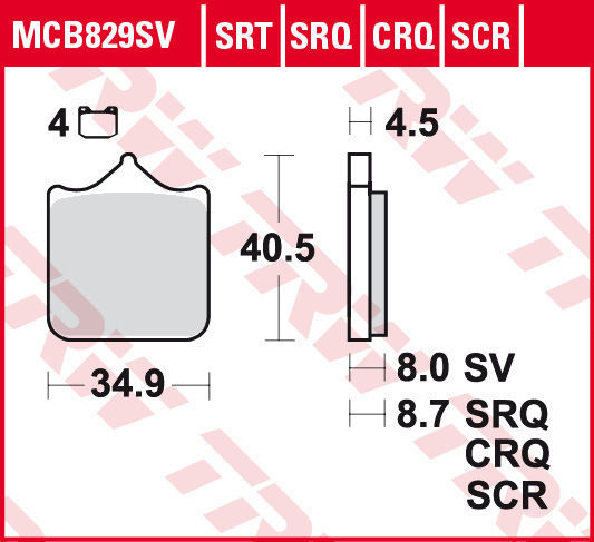 Trw Zf Brake Pads Kh499/4 Sinter Street Bmw S 1000 Rr 09 Front