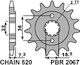 Pbr Front Sprocket Jtf1321 14 Honda Crf 250l Steel Durable