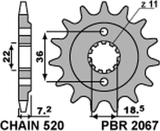 Pbr Front Sprocket Jtf1321 14 Honda Crf 250l Steel Durable