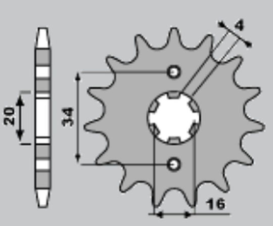 Pbr 263 15 Front Sprocket Yamaha Xt 125r X Junak 125 Steel Durable
