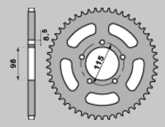 PBR Hinteres Ritzel JTR894 46 KTM SX 60 65 Stahl Langlebig Robust