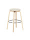 Taburet Bar Piele Crem 37x37x68 cm
