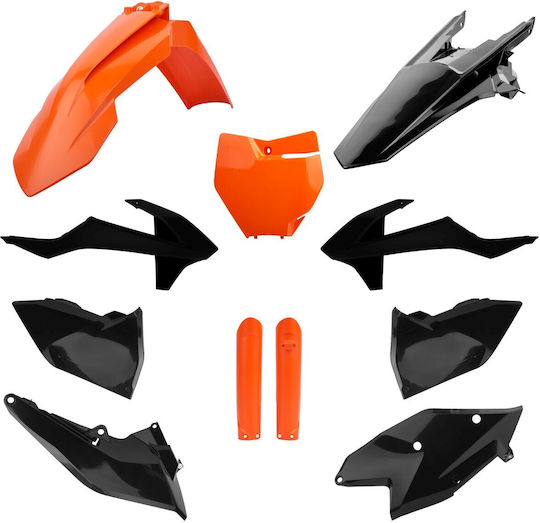 Polisport Kit Complet De Piese De Motocicletă Din Plastic Ktm Sx Sxf 16 18 Portocalii Durabile