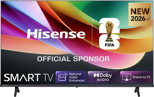 Hisense Smart Τηλεόραση 32" Full HD LED A49S HDR (2026) 32A49S