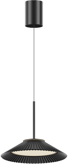 Black LED Pendant Ceiling Light with Warm White Light