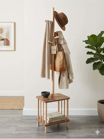 SteweHome Καλόγερος Ξύλινος Καφέ 163cm